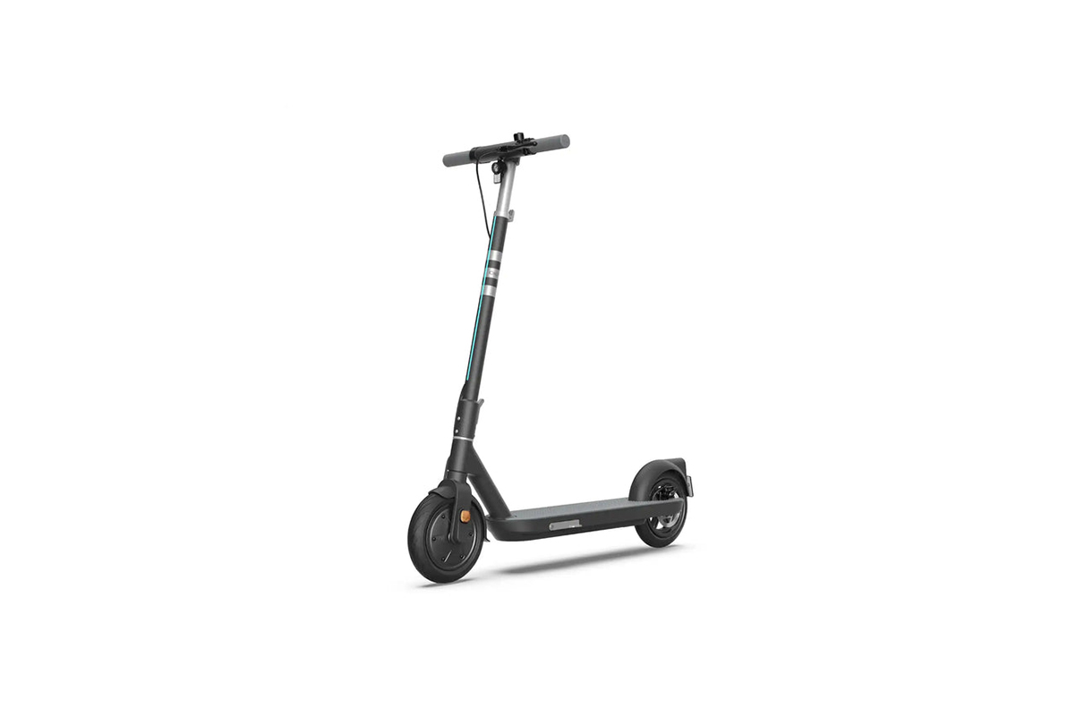 Okai commuter electric scooter in dark gray