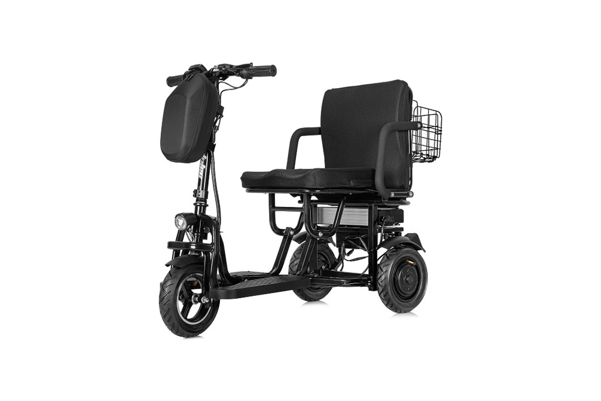 Mototec three-wheel mobility scooter in black