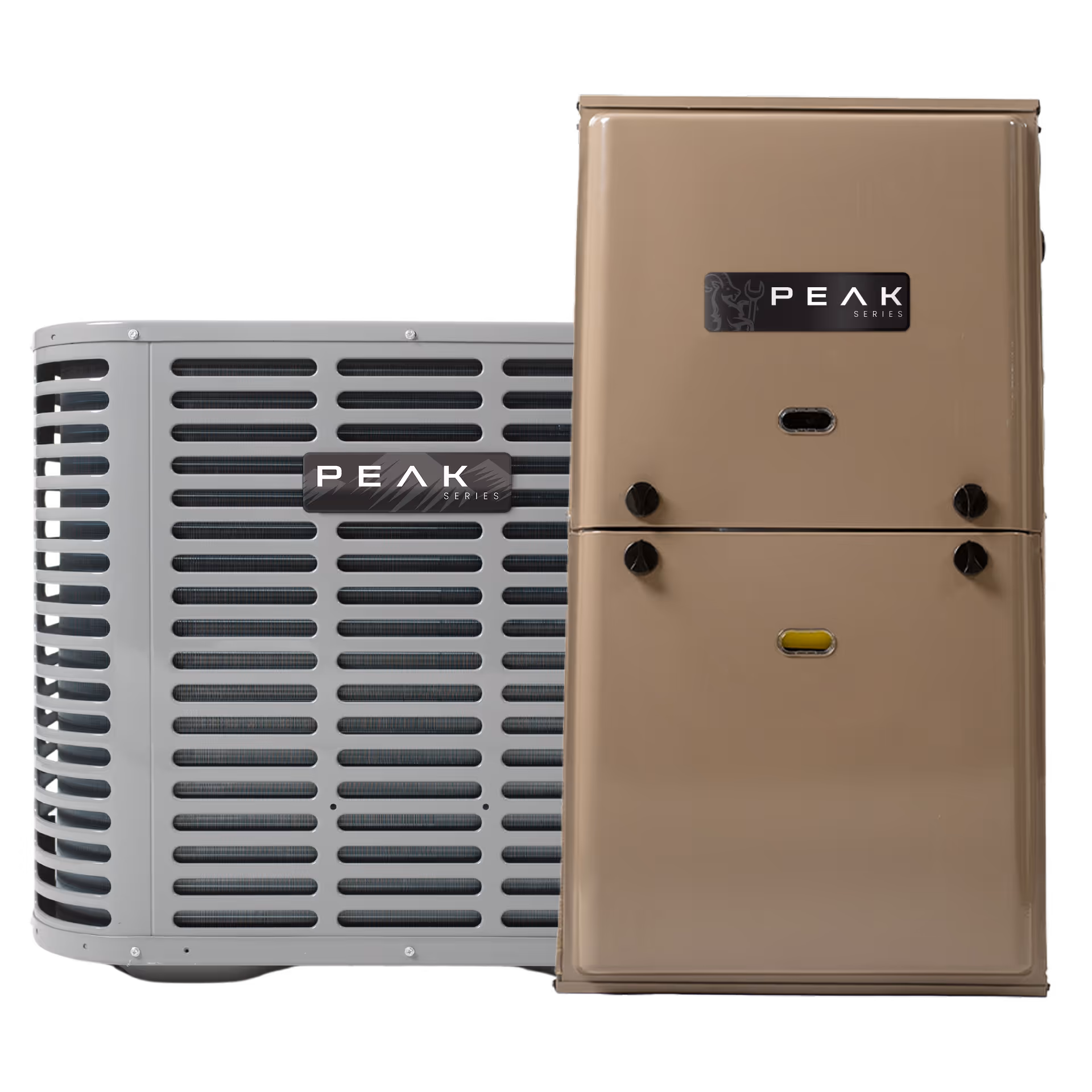 Placeholder equipment package image of a Peak Series condenser and gas furnace
