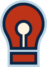 Lightbulb icon for energy efficient HVAC upgrade ideas