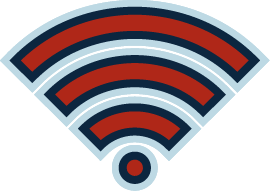 Wireless signal icon for remote smart thermostat control