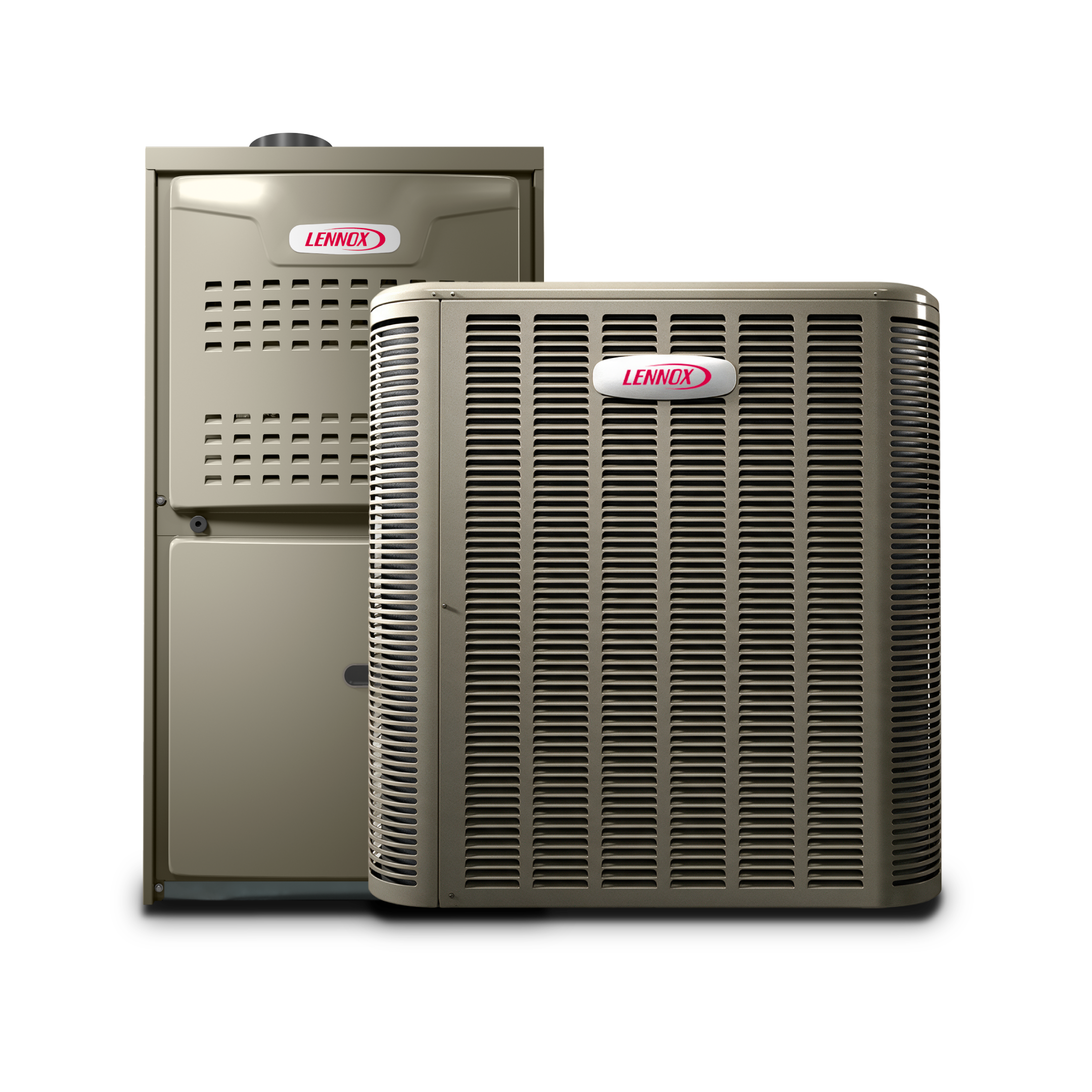 Full equipment lineup for the Air Responders 2 star efficient two stage HVAC package