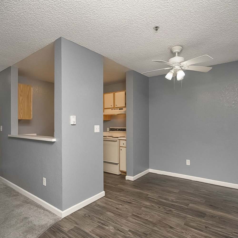 dining area and kitchen entrance