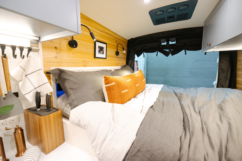 Luxury campervan bed 