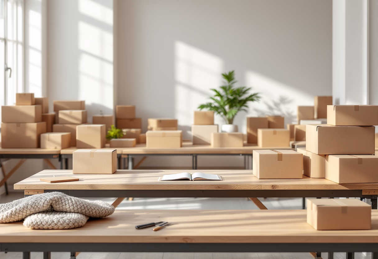 image of packing box assembly area