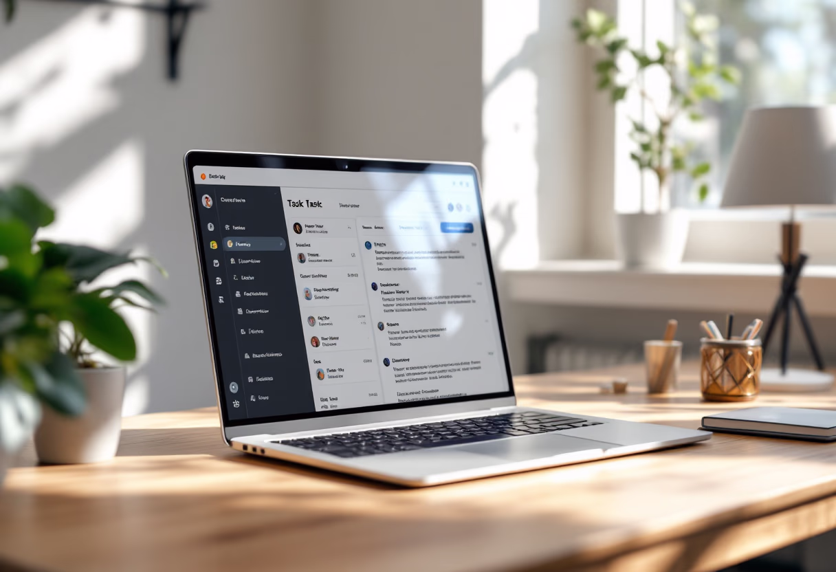 interface of task management module (for a productivity tools business)