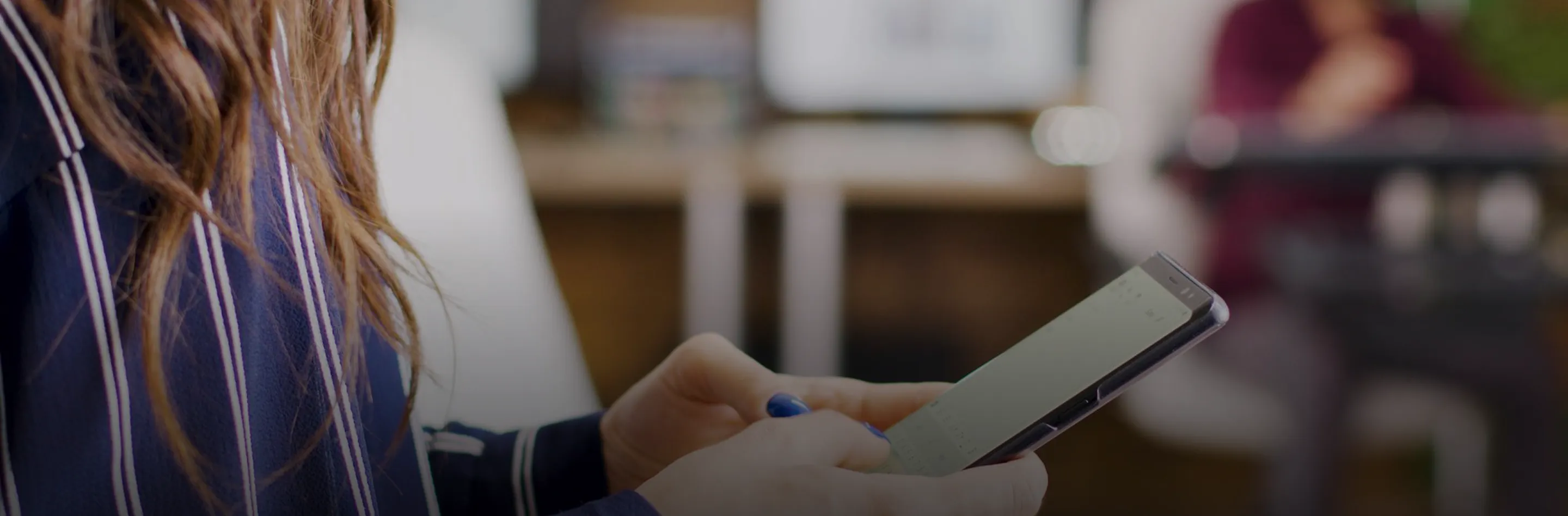 Person using a smartphone
