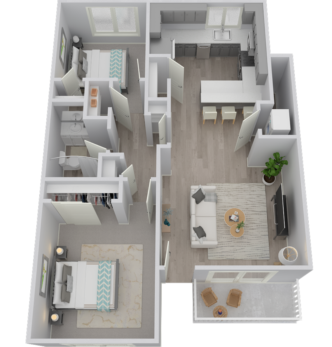 2x1 floor plan