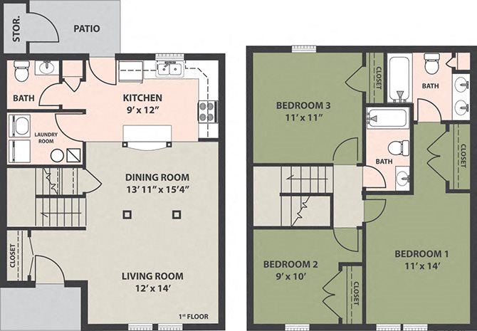 3 Bedroom Floor Plan