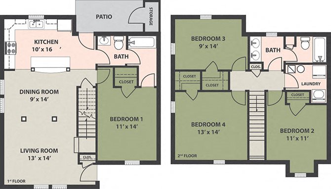 4 Bedroom Floor Plan