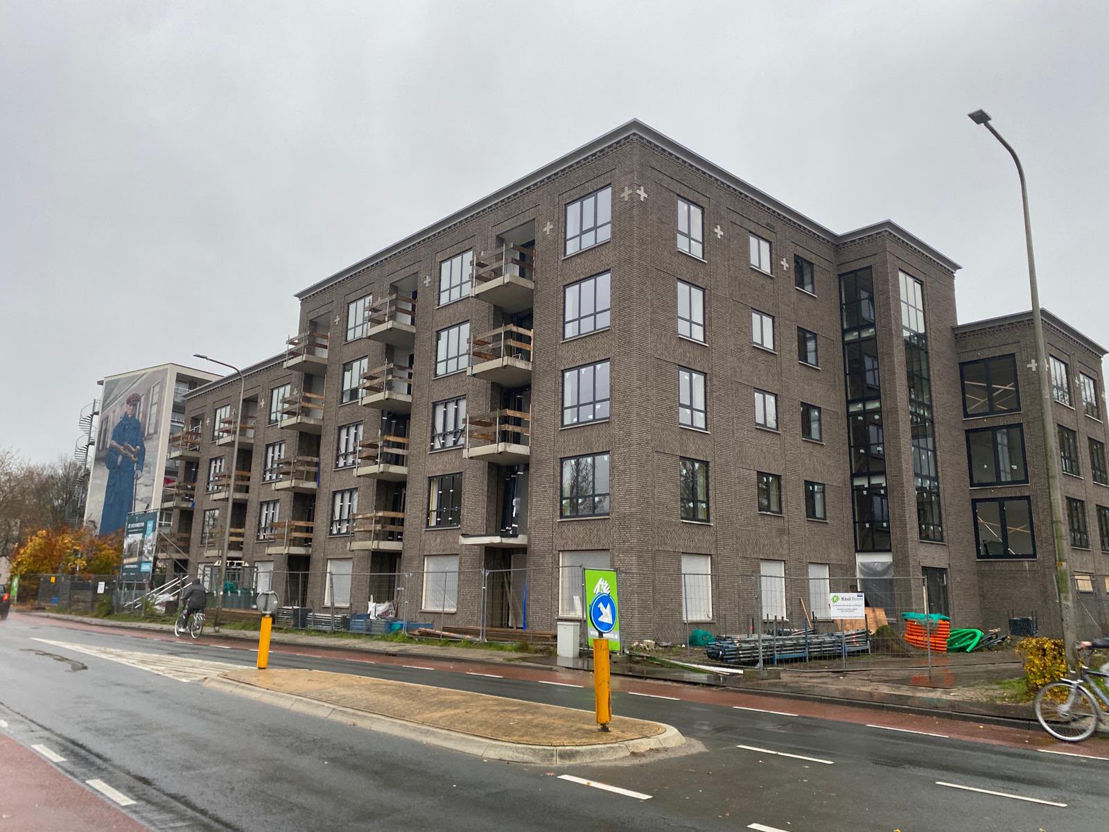 Op geleverde residentiële steigerbouw voor nieuwbouw van appartementen
