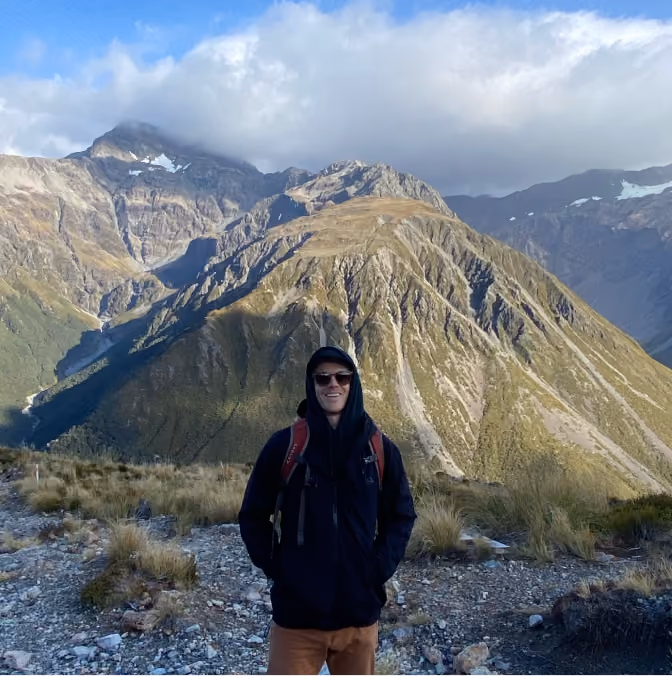 Matt from Greaterthan Studio hiking on Vancouver Island