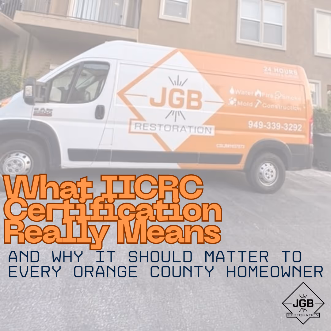 JGB Restoration is here to help with certified IICRC Team Members