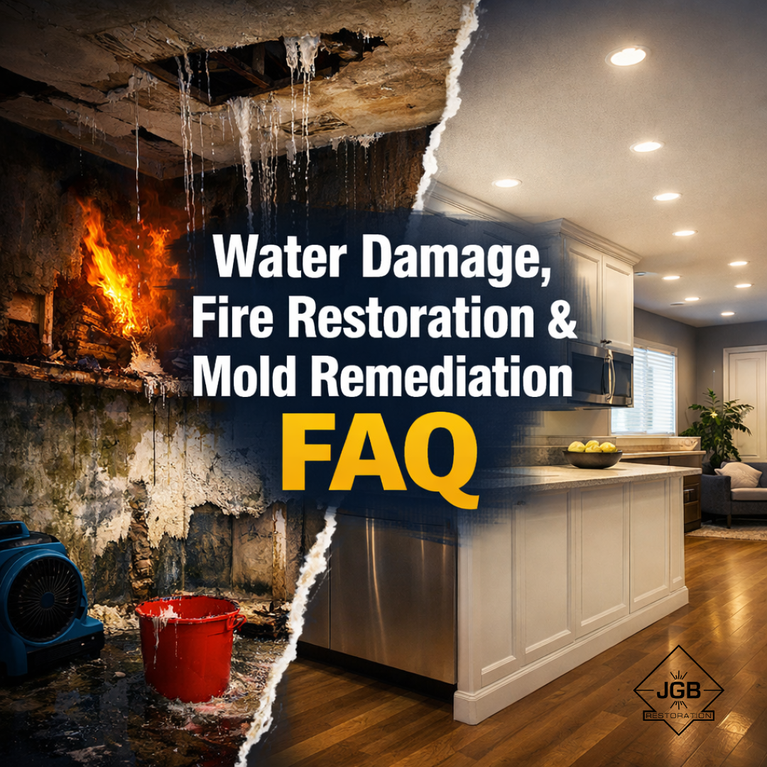 FAQ's for Water, fire and mold damage
