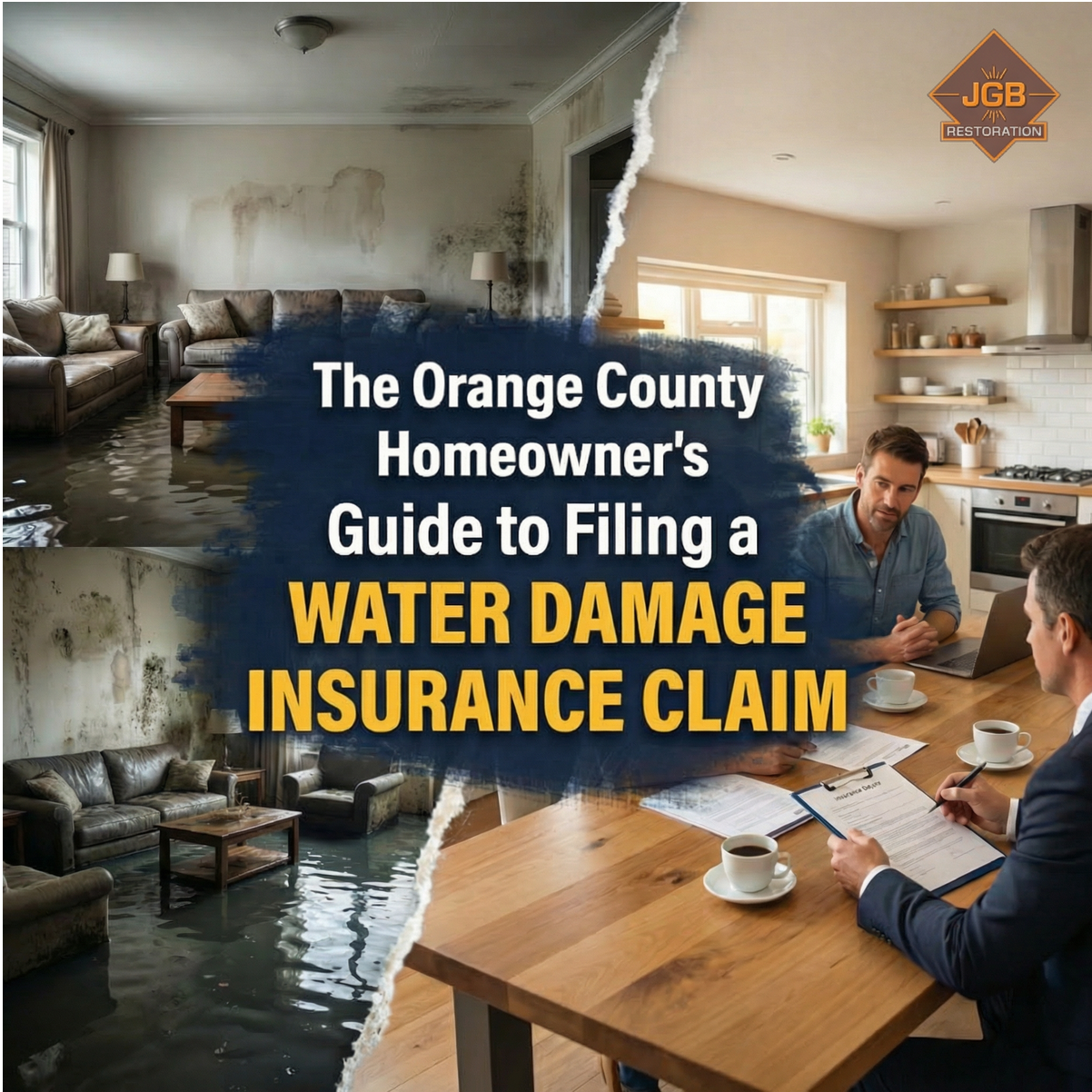 Water Damage Insurance Claim Guide | Orange County | JGB Restoration
