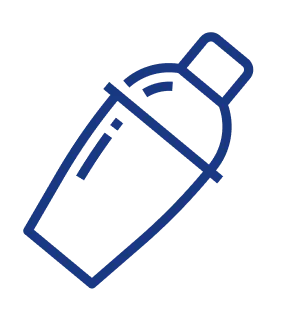 A blue and white bottle of lotion.