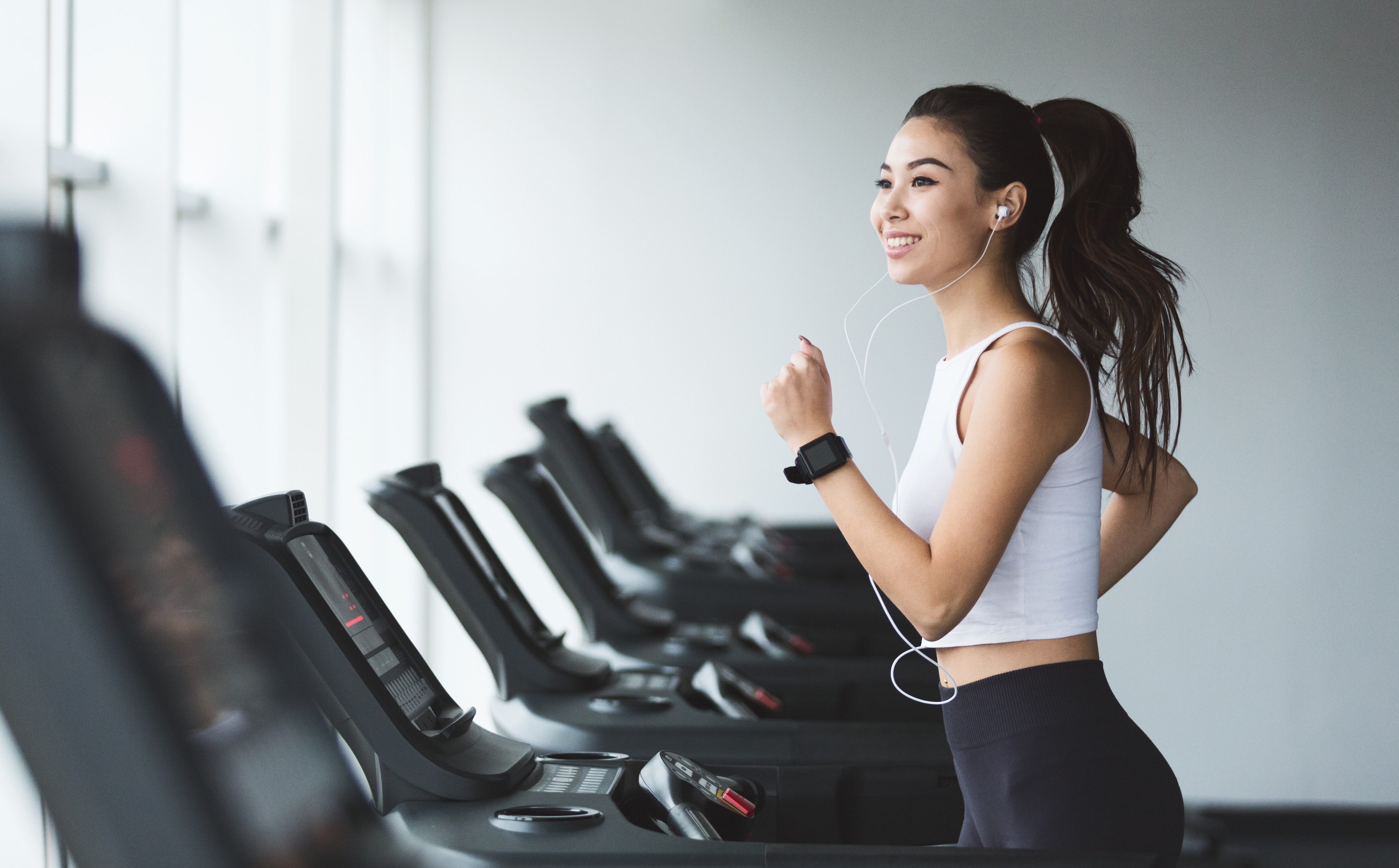 Woman working out stock image
