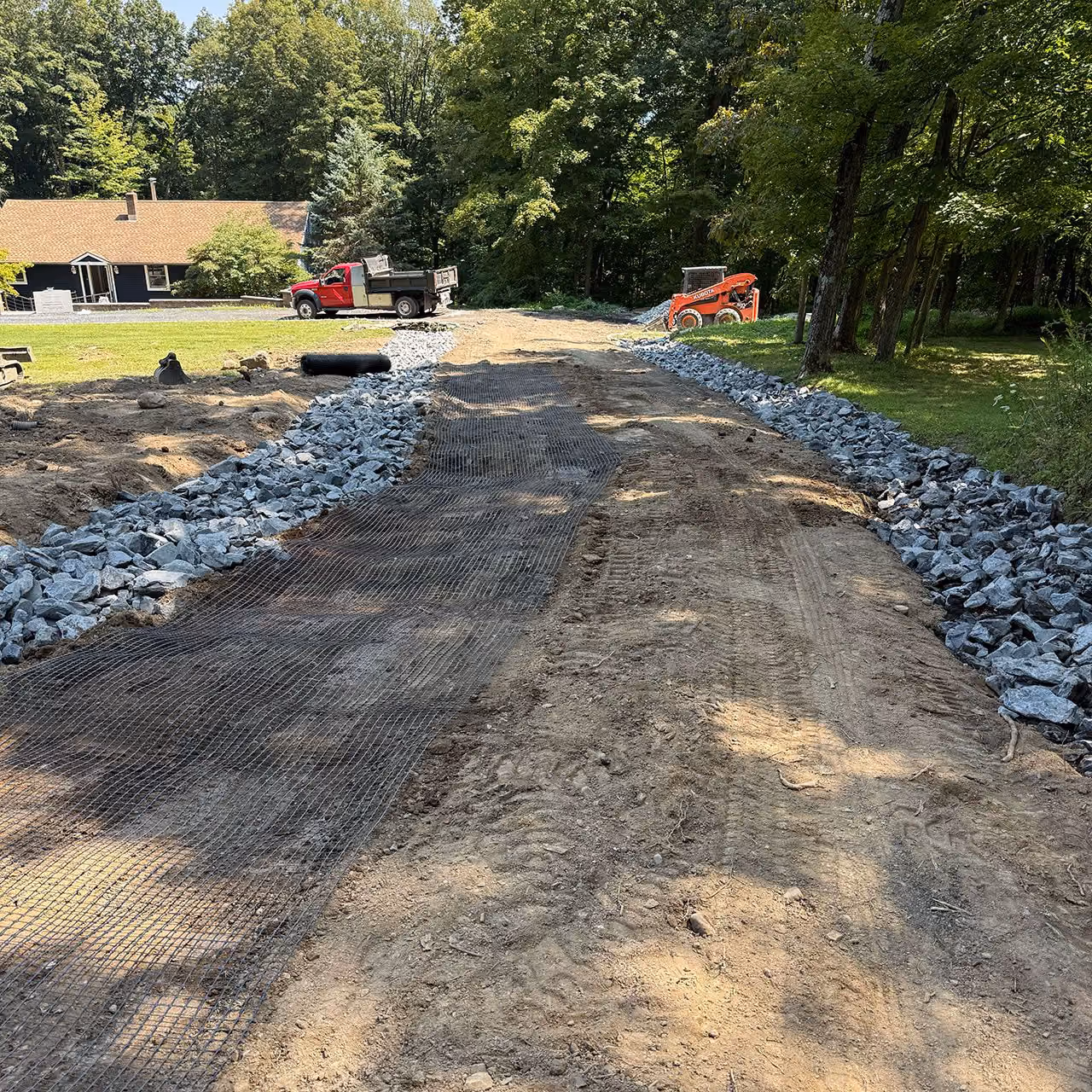 Landscape grading and drainage contractor