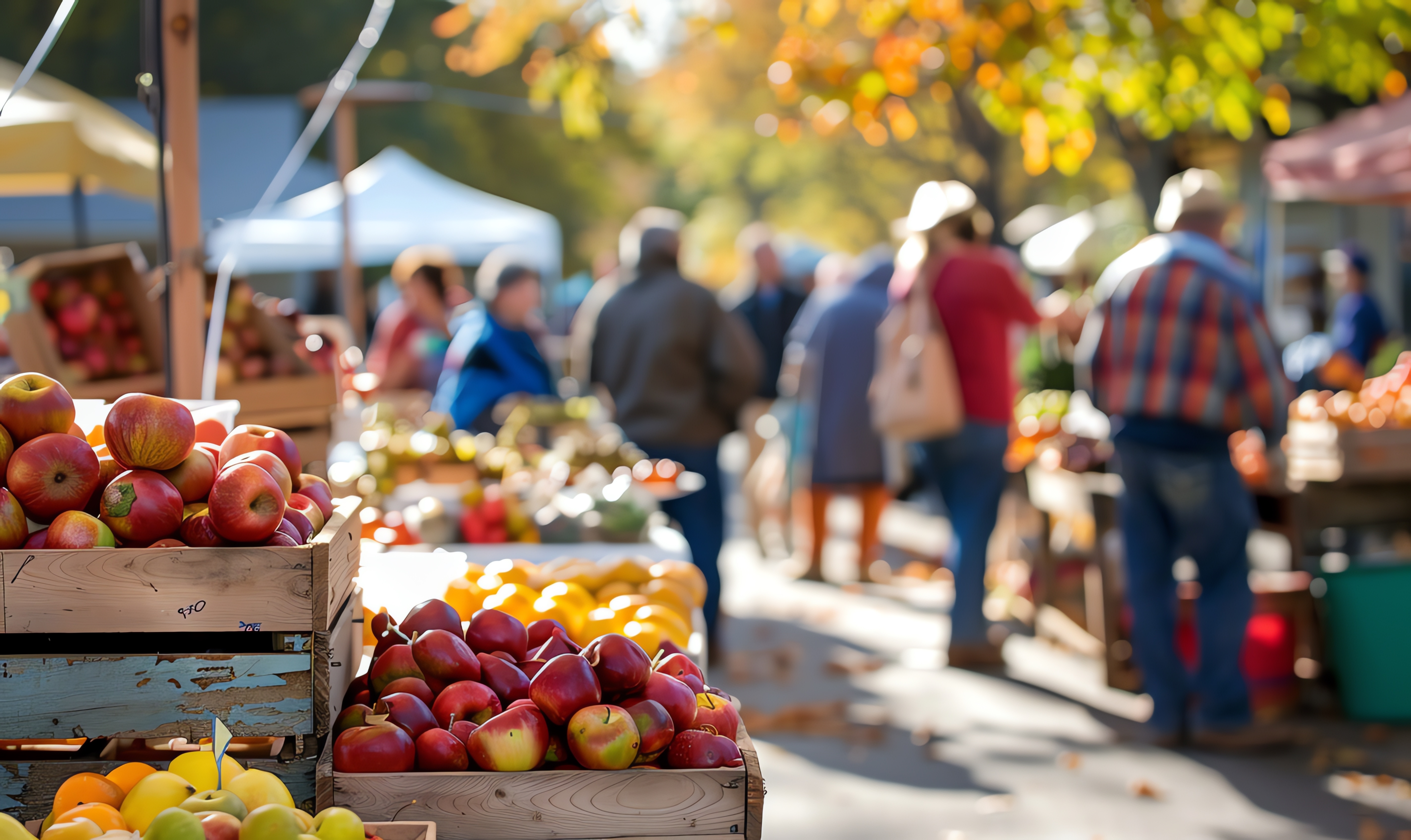 Farmers market stock image