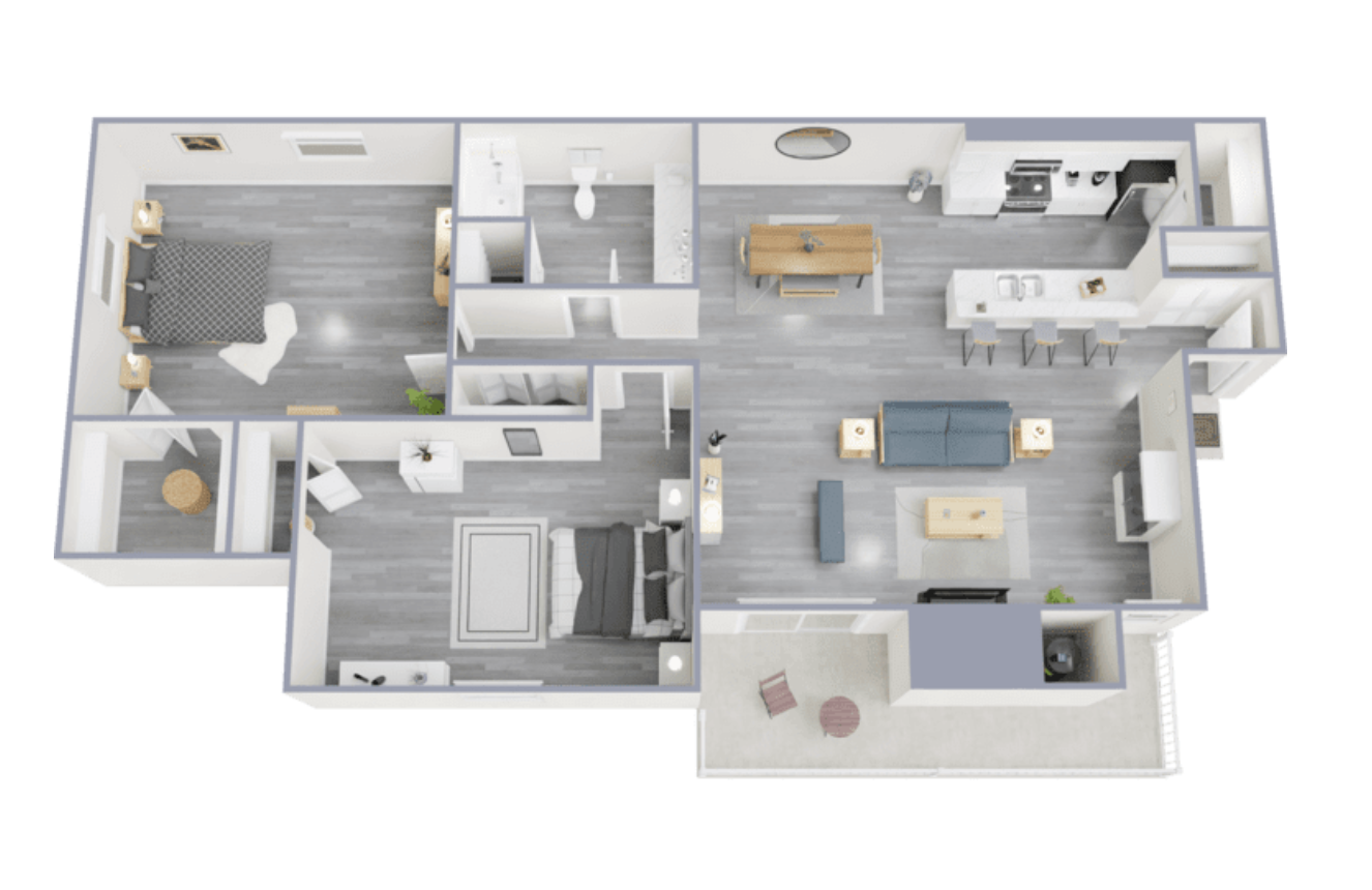 2x1 floor plan