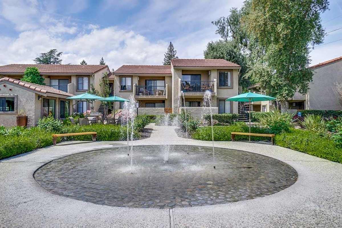Fountains in garden