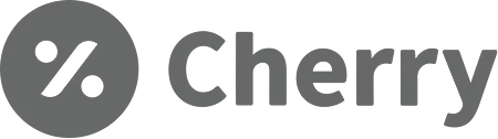 Cherry company logo with a circle and percent symbol beside the word Cherry.