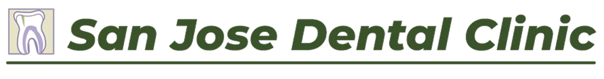 Logo of San Jose Dental Clinic with a stylized tooth icon next to the clinic name.