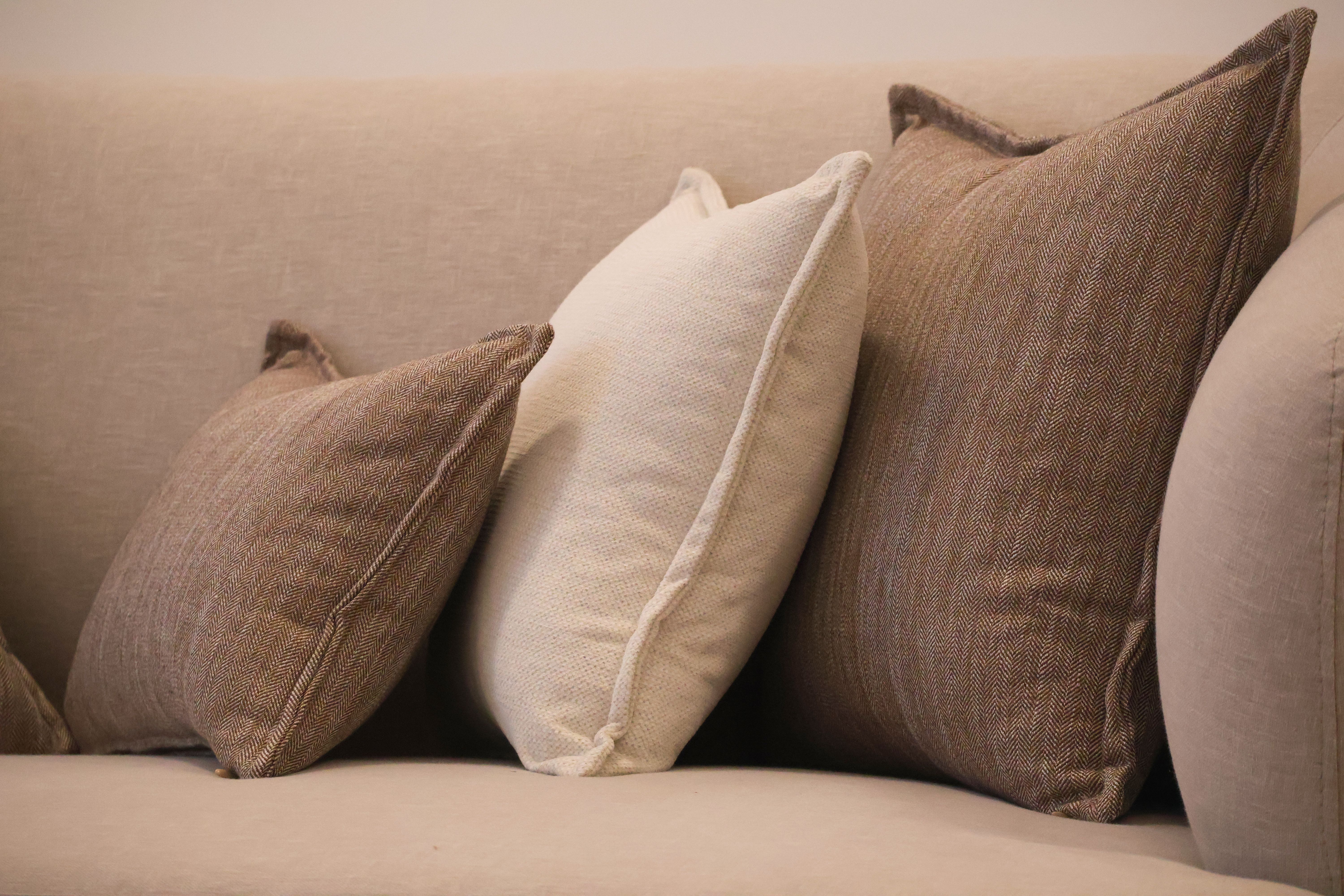 Couch with pillows stock image