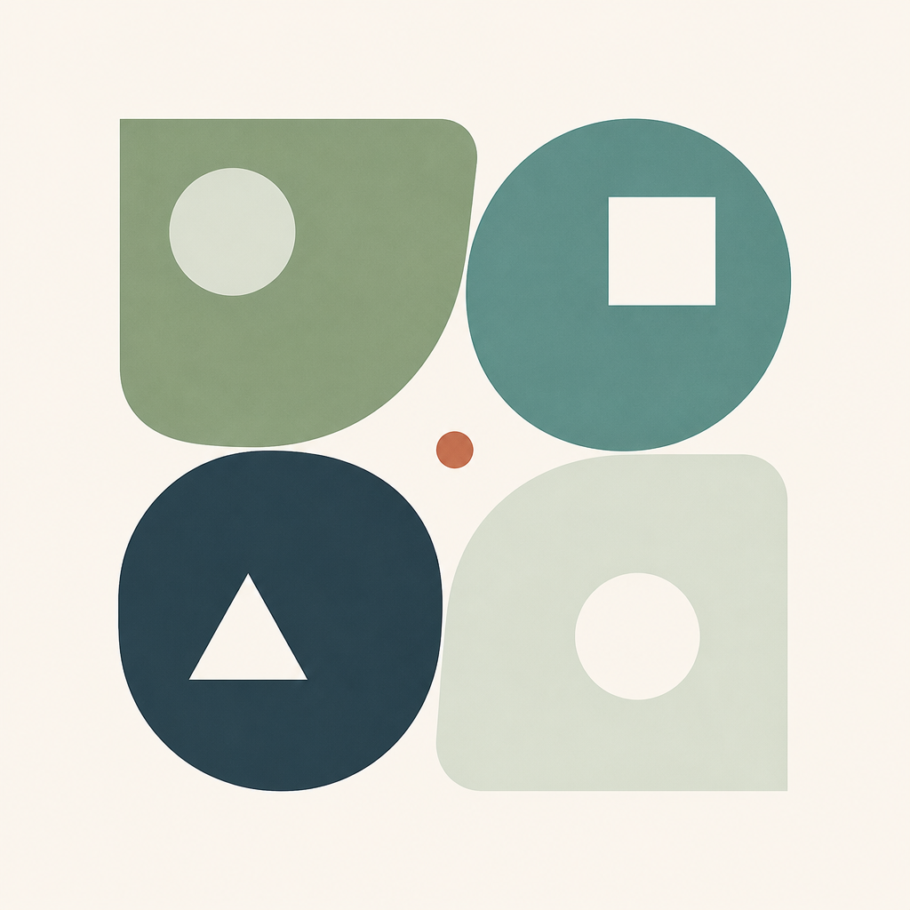 Four distinct daily elements arranged into one calm and organized plan.