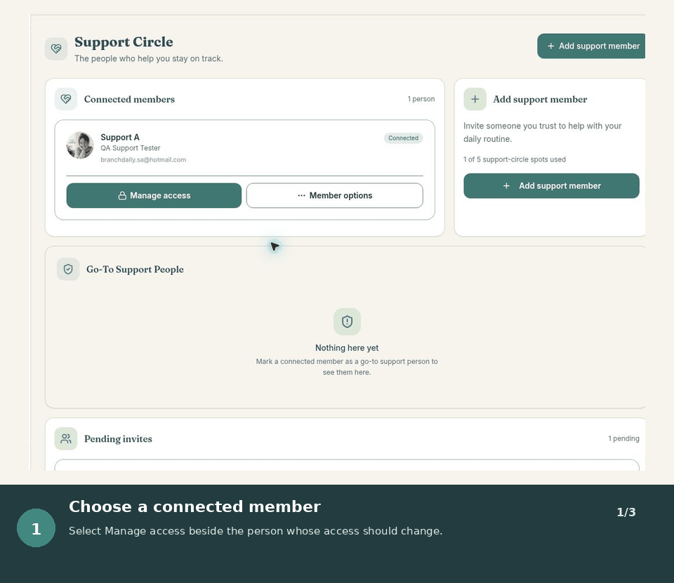 Animated walkthrough comparing View, Suggest, and Manage permission levels.