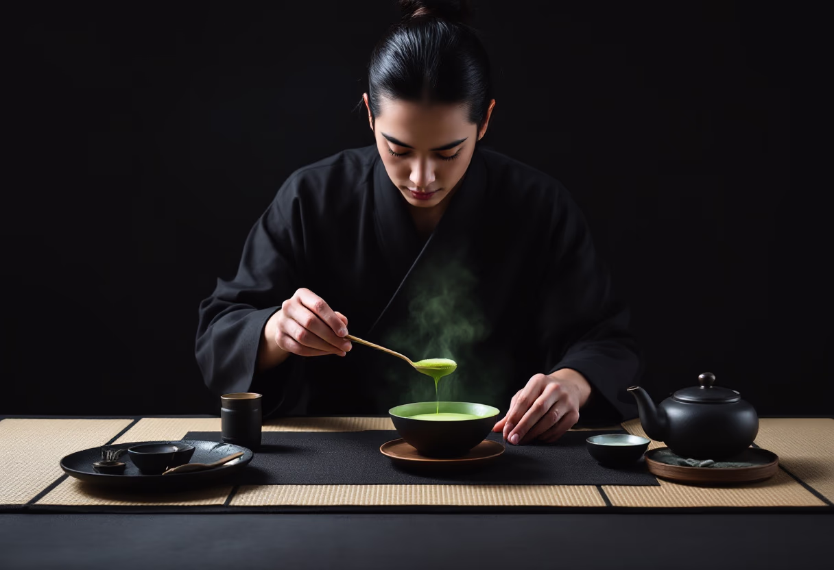 image of a traditional tea ceremony setup