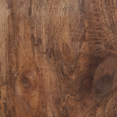 Close-up of brown wood grain texture with knots and natural patterns. T.M. Kawpeng