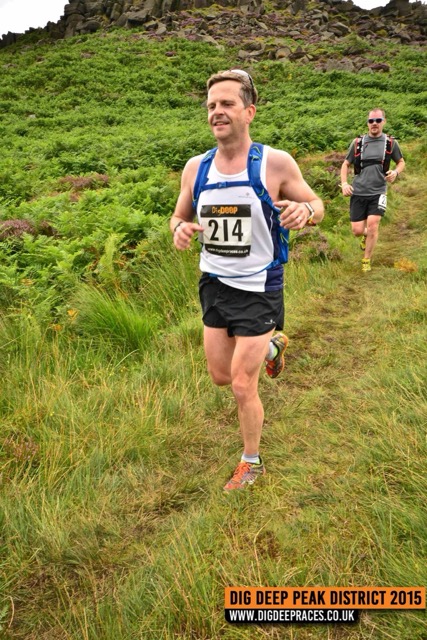 Anthony Tattum running a trail race in the Peak District