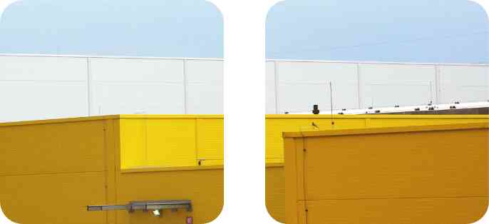 image of colourful shippping containers to represent industrial services