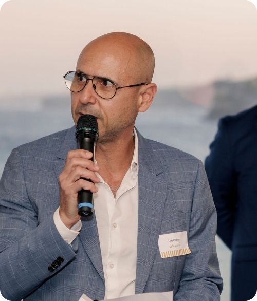 image of tim green at a speaking event