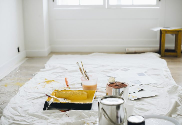 Set-up for painting a new office | Office relocation costs article
