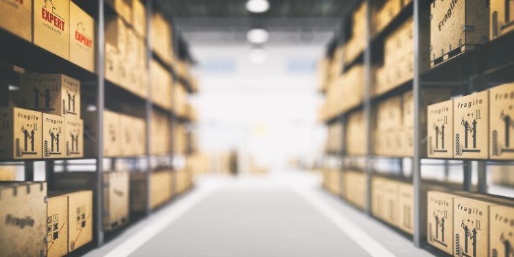 image of a warehouse representing the industrial market