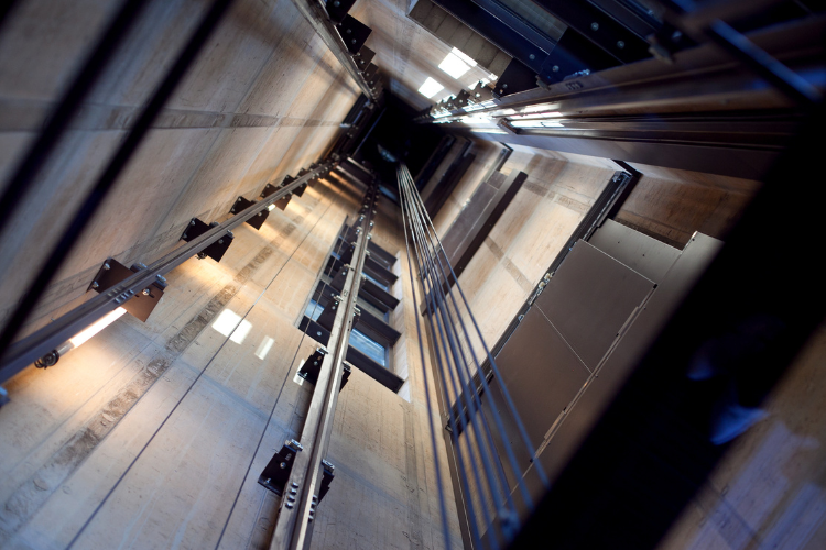 elevator shaft to represent commercial lease outgoings