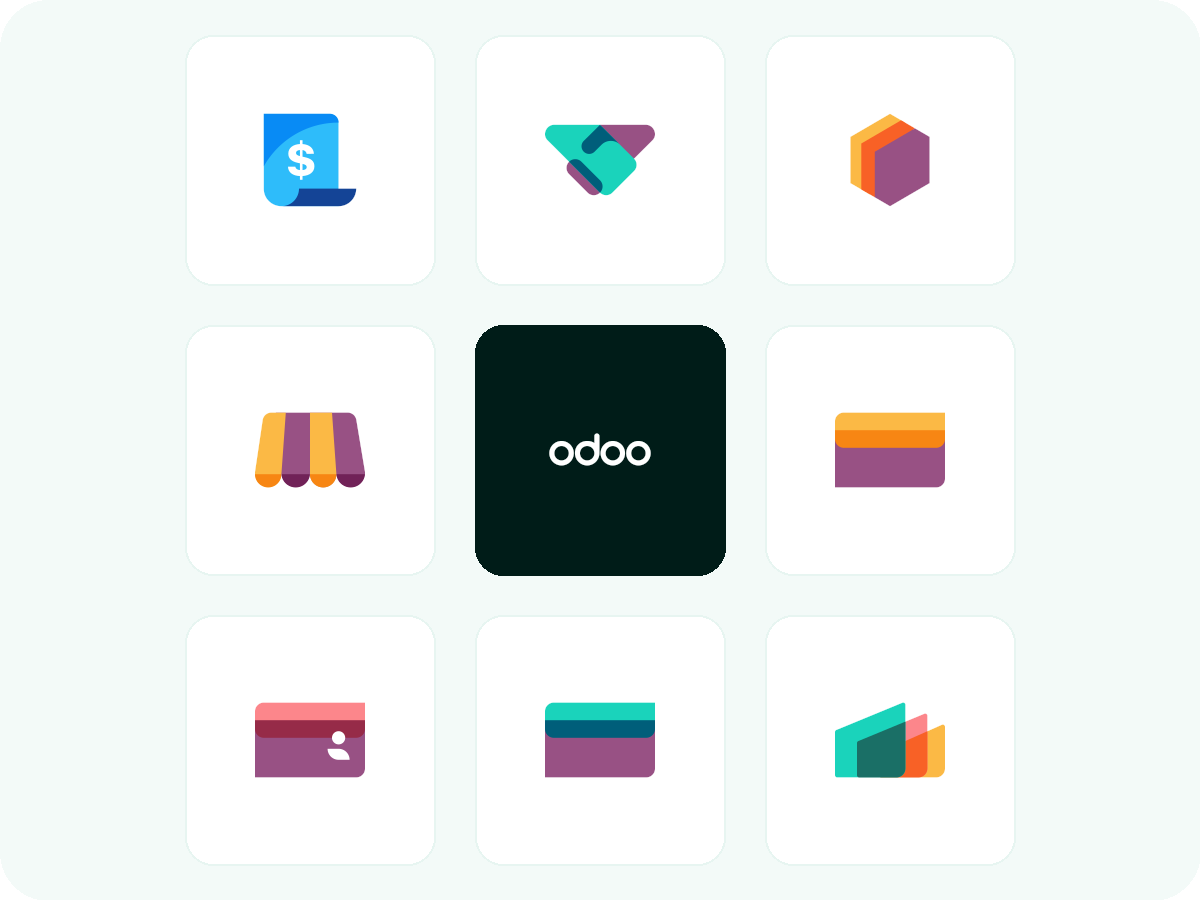 Odoo modules connected around one system
