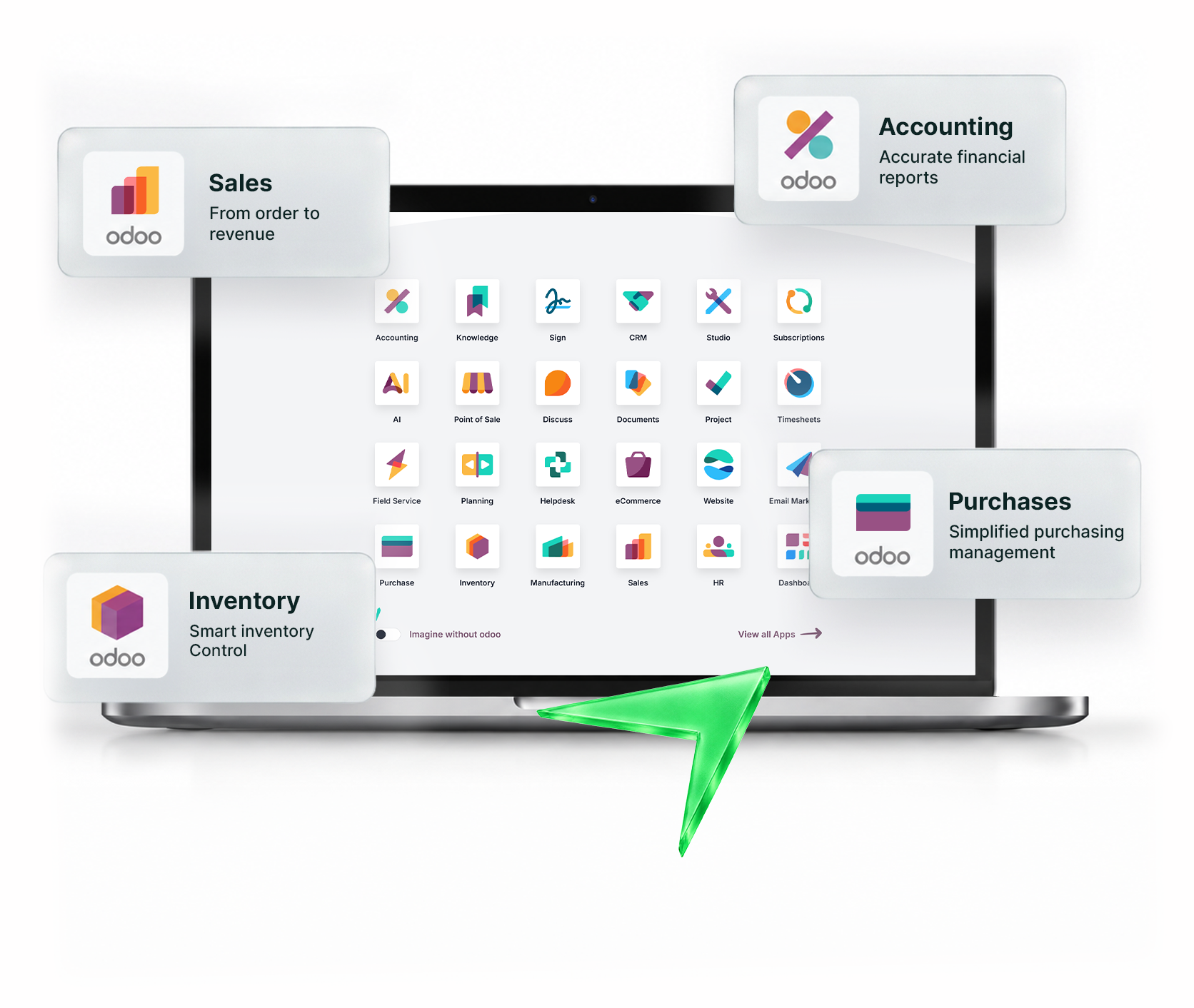 Odoo business overview dashboard