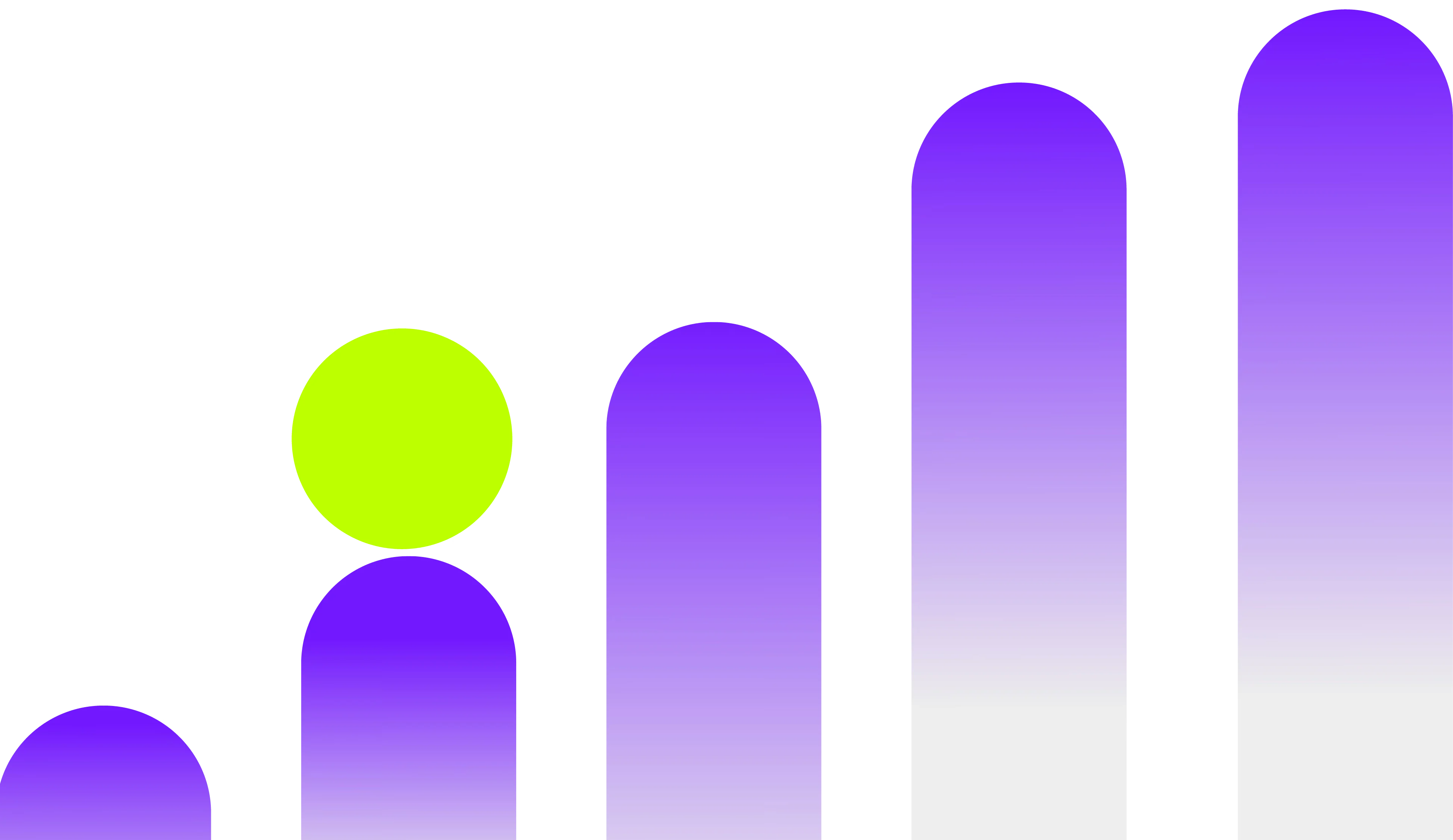 Gráfico de barras ascendente junto a una figura humana