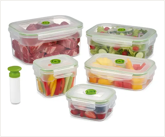 FreshSeal Vacuum Food Storage Container Set 10pc