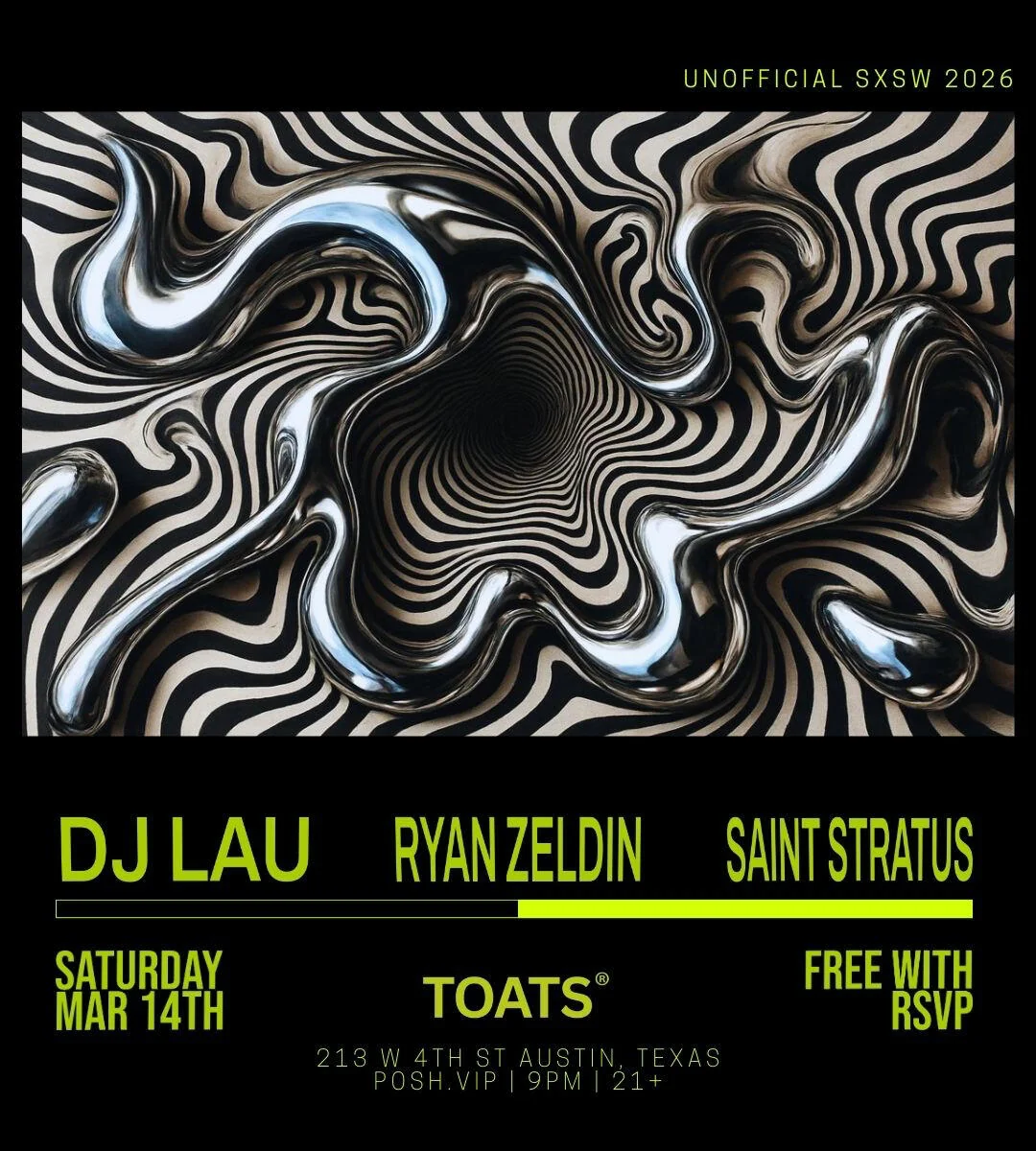 A flyer for Saint Stratus at TOATS during SXSW 2026.