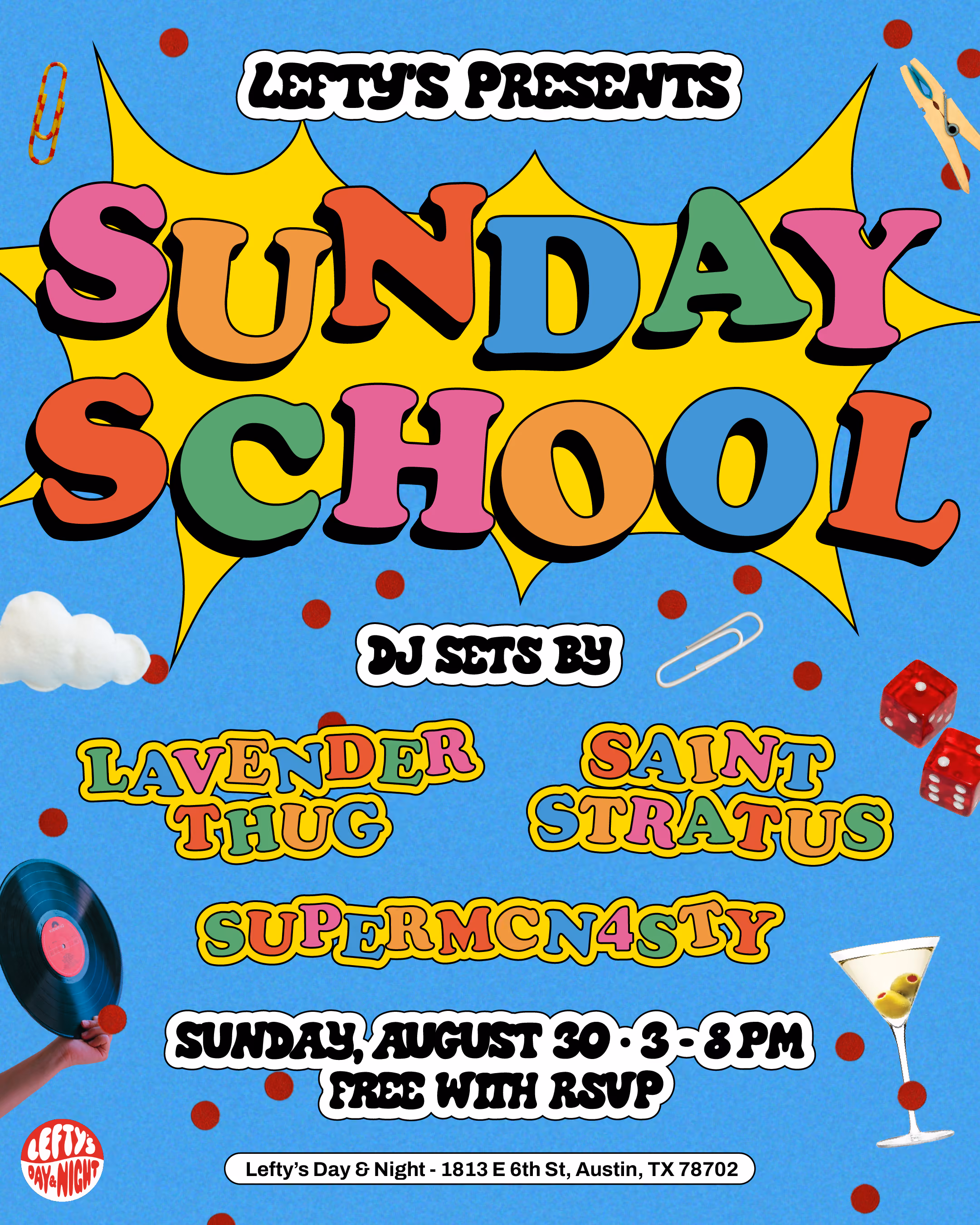 Sunday School @ Lefty's 8/30