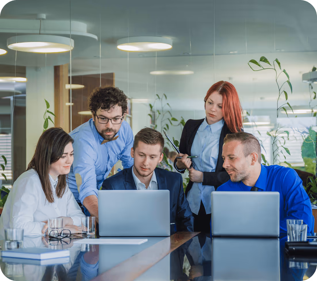 Team working in office