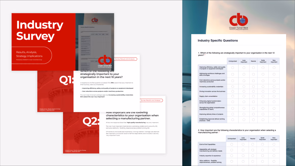 Cooper Turner Beck industry survey report and questionnaire