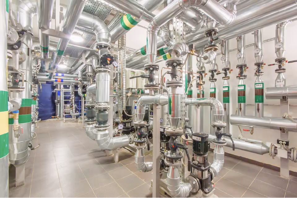 Plant room equipment for an energy project