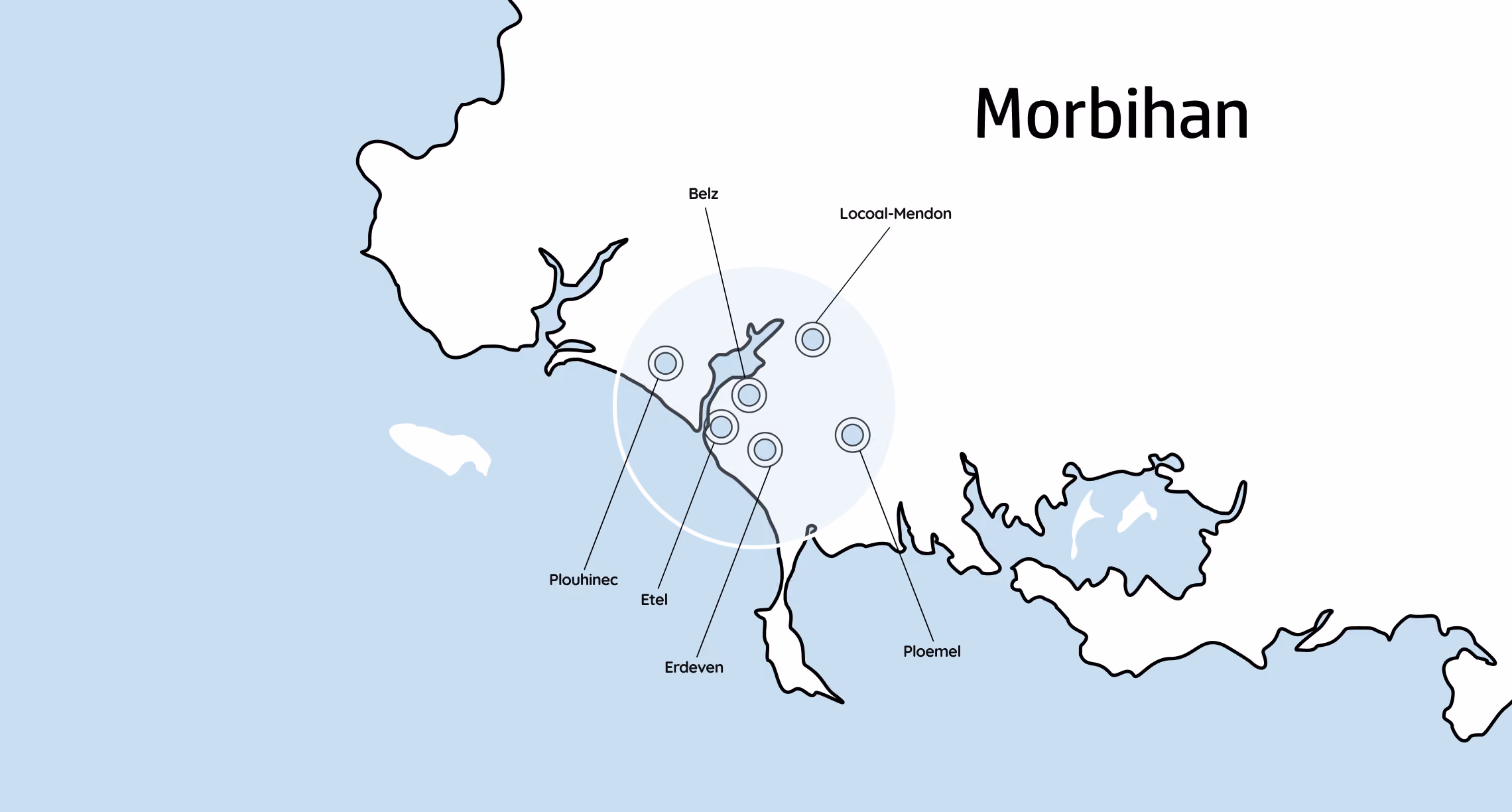 Carte de la Bretagne avec le Morbihan mis en évidence, illustrant notre ancrage local