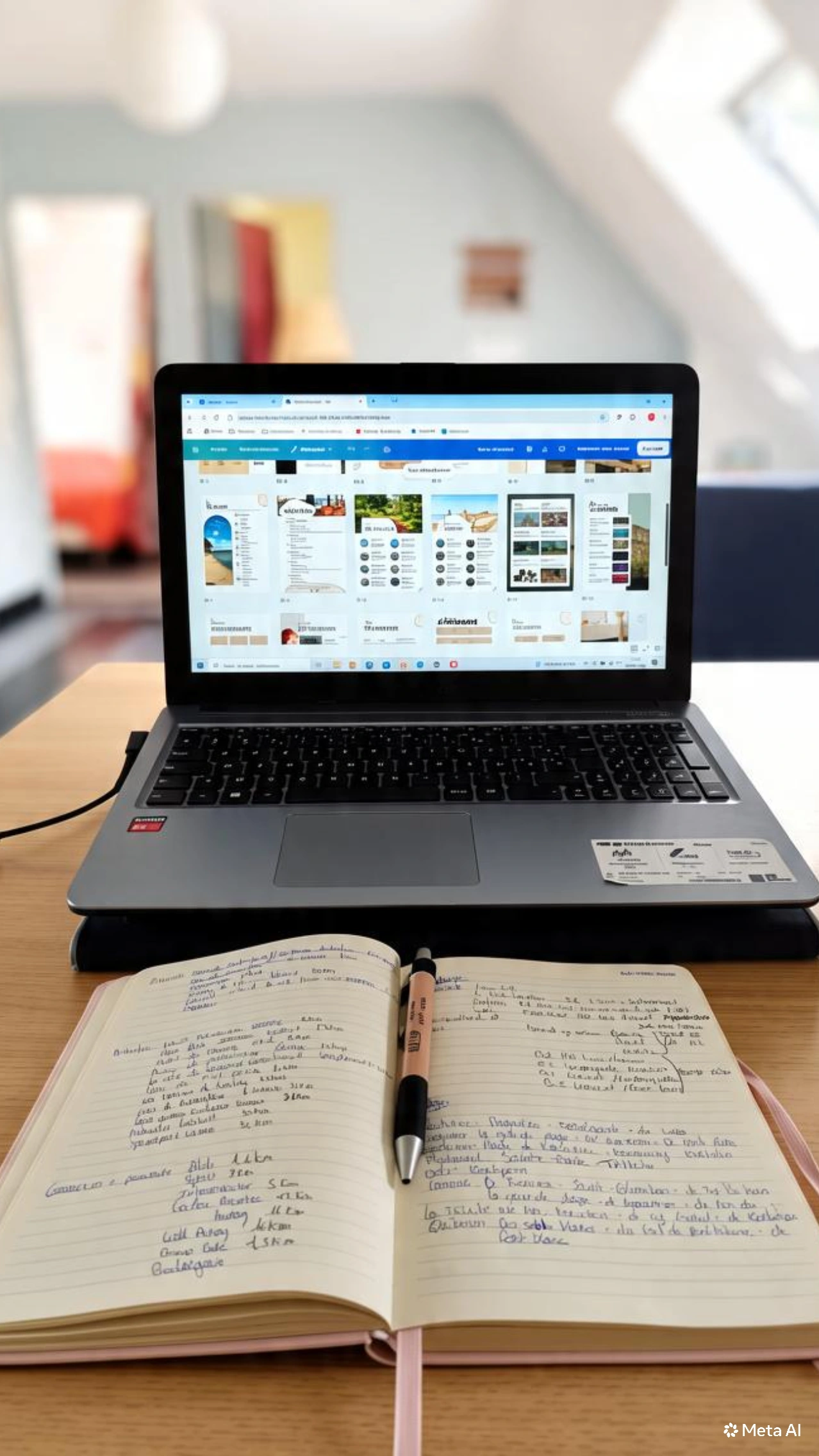 Communication multiplateforme avec ordinateur et carnet de notes