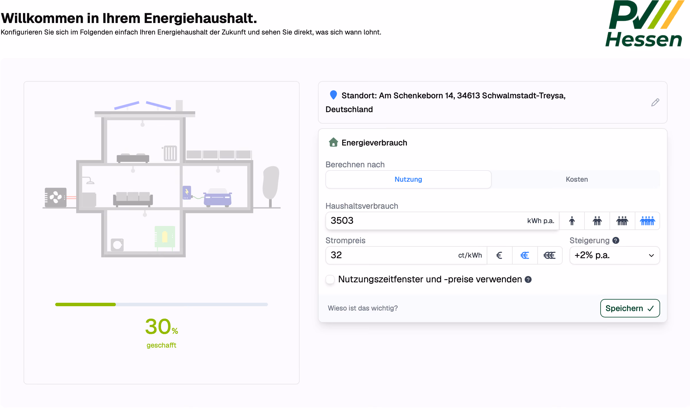 PV Rechner für PV Hessen 